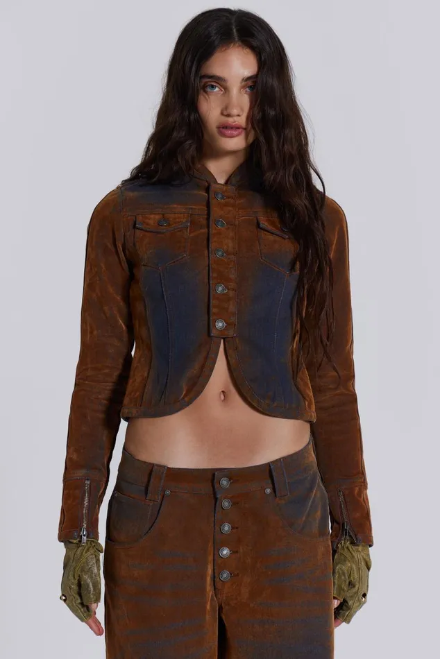 Women Zebe Velvet Touch Jeans Jaded London CoOrds