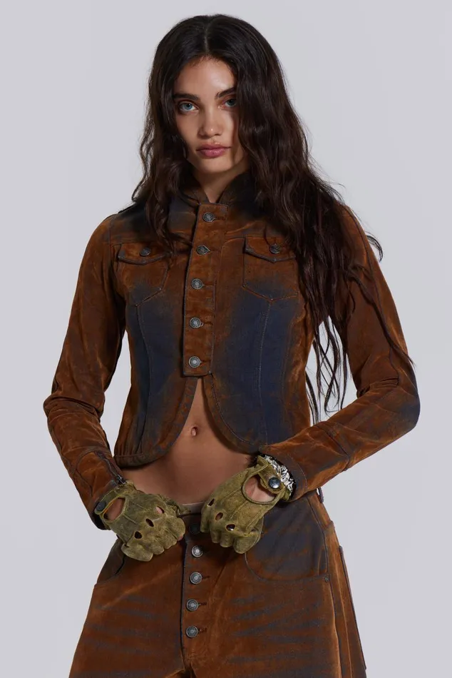 Women Zebe Velvet Touch Jeans Jaded London CoOrds