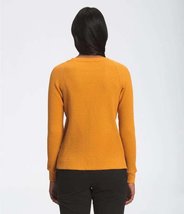 Womens LongSleeve Chabot Crew Citrine Yellow The North Face Hoodies and Sweatshirts
