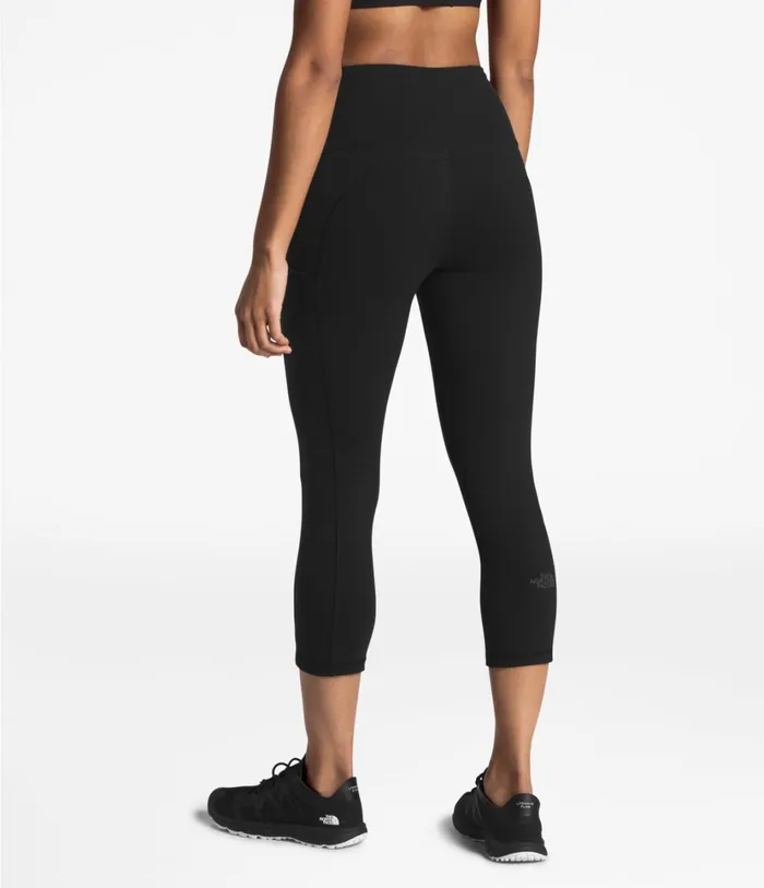 Womens Motivation Highrise Pocket Crop Tnf Black The North Face Leggings