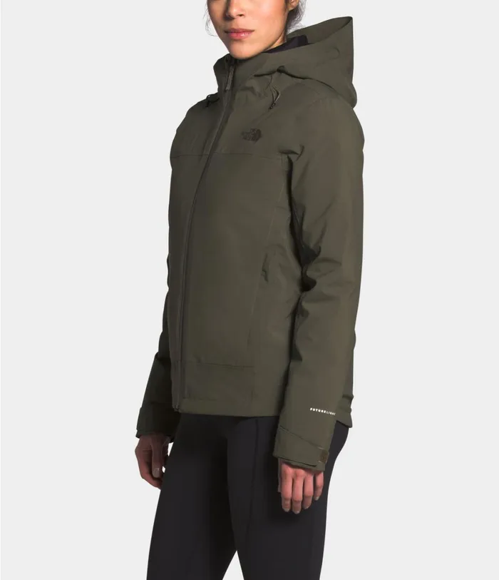 Womens Mountain Light FUTURELIGHT Triclimate Jacket New Taupe Greentnf Black The North Face Insulated and Down Jackets