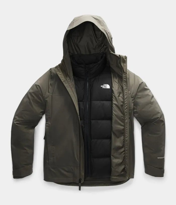 Womens Mountain Light FUTURELIGHT Triclimate Jacket New Taupe Greentnf Black The North Face Insulated and Down Jackets