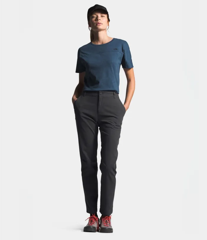 Womens North Dome Cotton MidRise Pant Asphalt Grey The North Face Pants