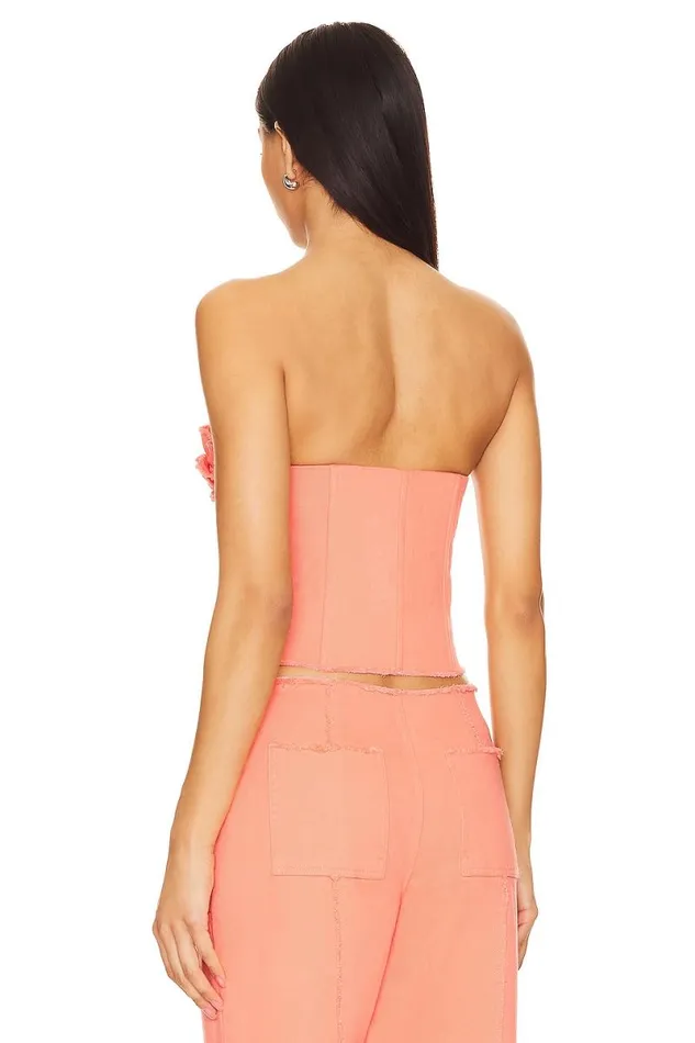 X Anja Dujakovi Bruna Bustier Top Soft Orange Women Lovers and Friends Tops