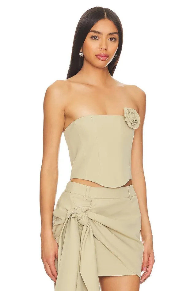 X Anja Dujakovi Lyra Top Sage Green Women Lovers and Friends Tops