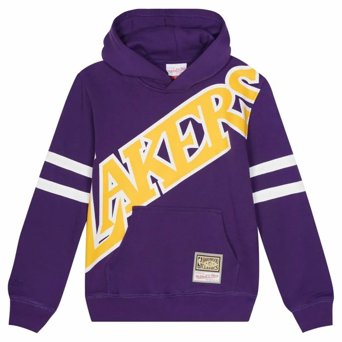 Youth Big Kids Mitchell and Ness Big Face Fleece Hoodie Los Angeles Lakers