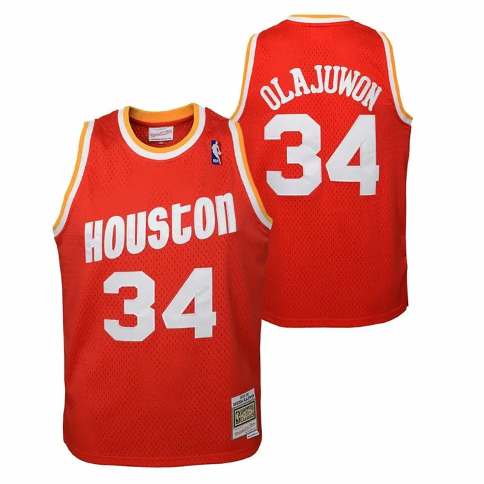 Youth Big Kids Mitchell and Ness Swingman Hakeem Olajuwon Houston Rockets Road 199394 Jersey Youth Big Kids Mitchell and Ness Swingman Hakeem Olajuwon Houston Rockets Road 199394 Jersey
