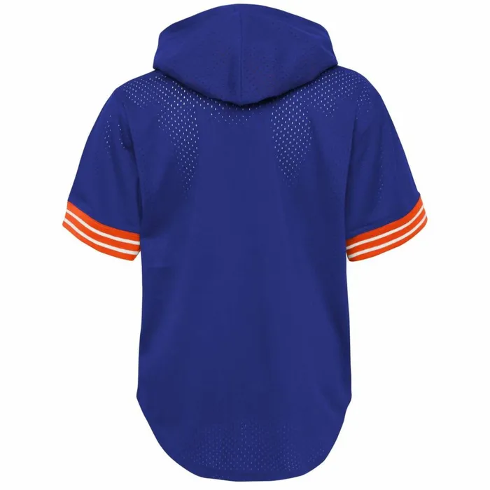 Youth Big Kids Mitchell and Ness Unbeaten SS Mesh Hoody New York Knicks Youth Big Kids Mitchell and Ness Unbeaten SS Mesh Hoody New York Knicks