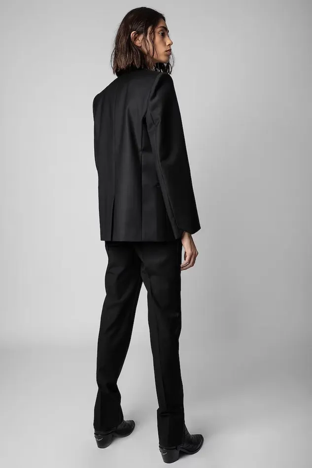 Zadig and Voltaire Pants PRUNE SLIT SMOKING BLACK 8211 Women Zadig and Voltaire Pants PRUNE SLIT SMOKING BLACK 8211 Women