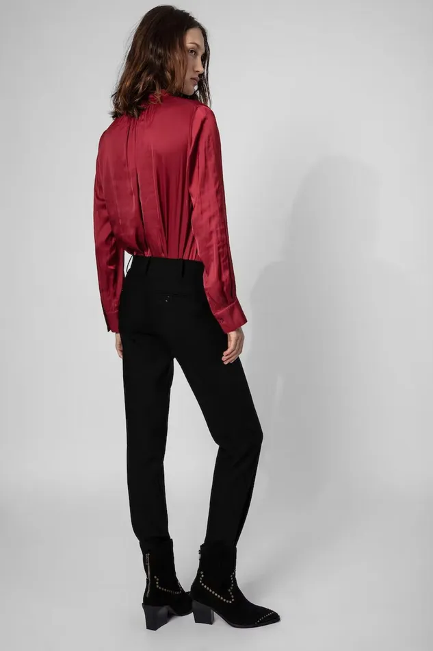 Zadig and Voltaire Shirts and Tops TINK SATIN W WINE 8211 Women Zadig and Voltaire Shirts and Tops TINK SATIN W WINE 8211 Women