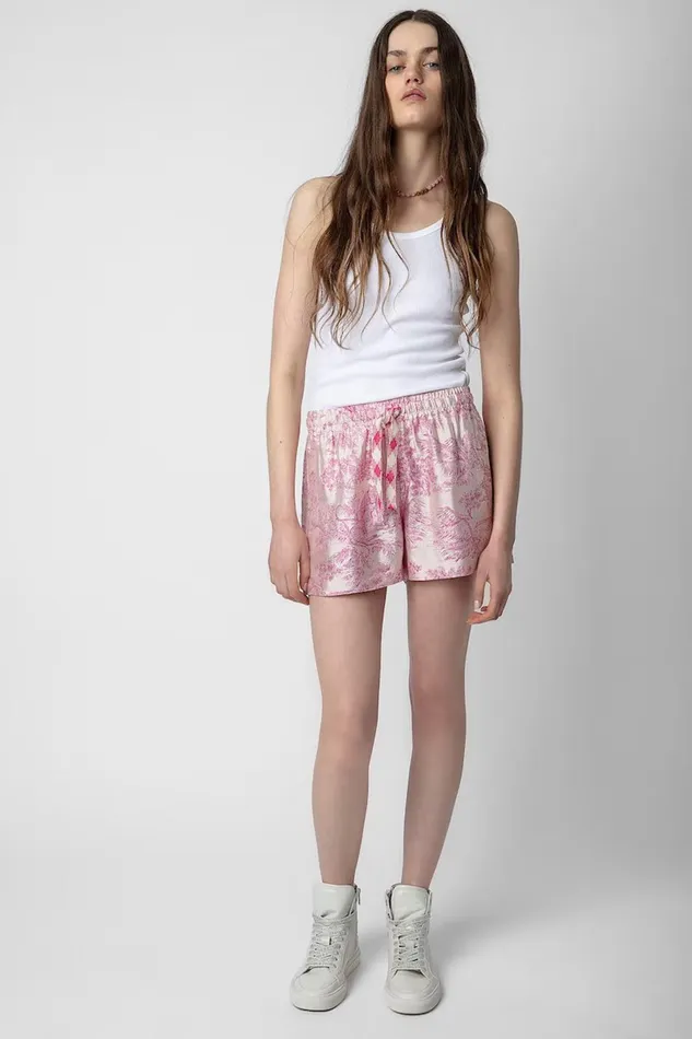 Zadig and Voltaire Skirts and Shorts PAX TOILE SHORTS PINK 8211 Women