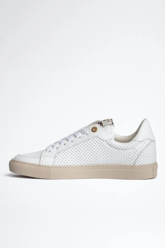 Zadig and Voltaire Sneakers ZV1747 PERFORATED SNEAKERS WHITE 8211 WomenMen Zadig and Voltaire Sneakers ZV1747 PERFORATED SNEAKERS WHITE 8211 WomenMen