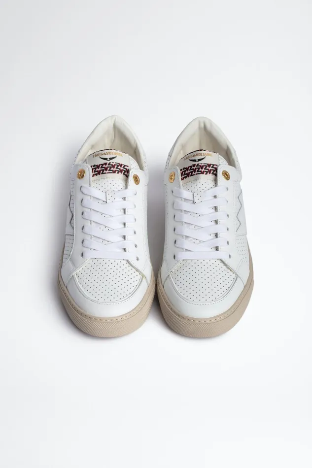 Zadig and Voltaire Sneakers ZV1747 PERFORATED SNEAKERS WHITE 8211 WomenMen Zadig and Voltaire Sneakers ZV1747 PERFORATED SNEAKERS WHITE 8211 WomenMen