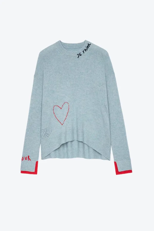 Zadig and Voltaire Sweaters and Knitwear MARKUS HEART DENIM 8211 Women Zadig and Voltaire Sweaters and Knitwear MARKUS HEART DENIM 8211 Women